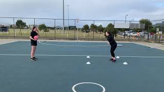 Netball - Pairs: Cone Calls w Ball