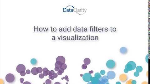 How to add data filters to a visualization