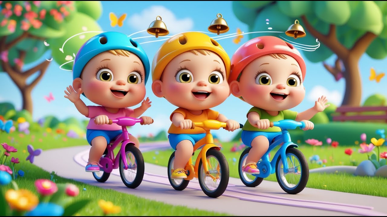 The Bicycle Rhyme 🚲 | Nursery Rhymes & Baby Songs | Learn Vehicles ...