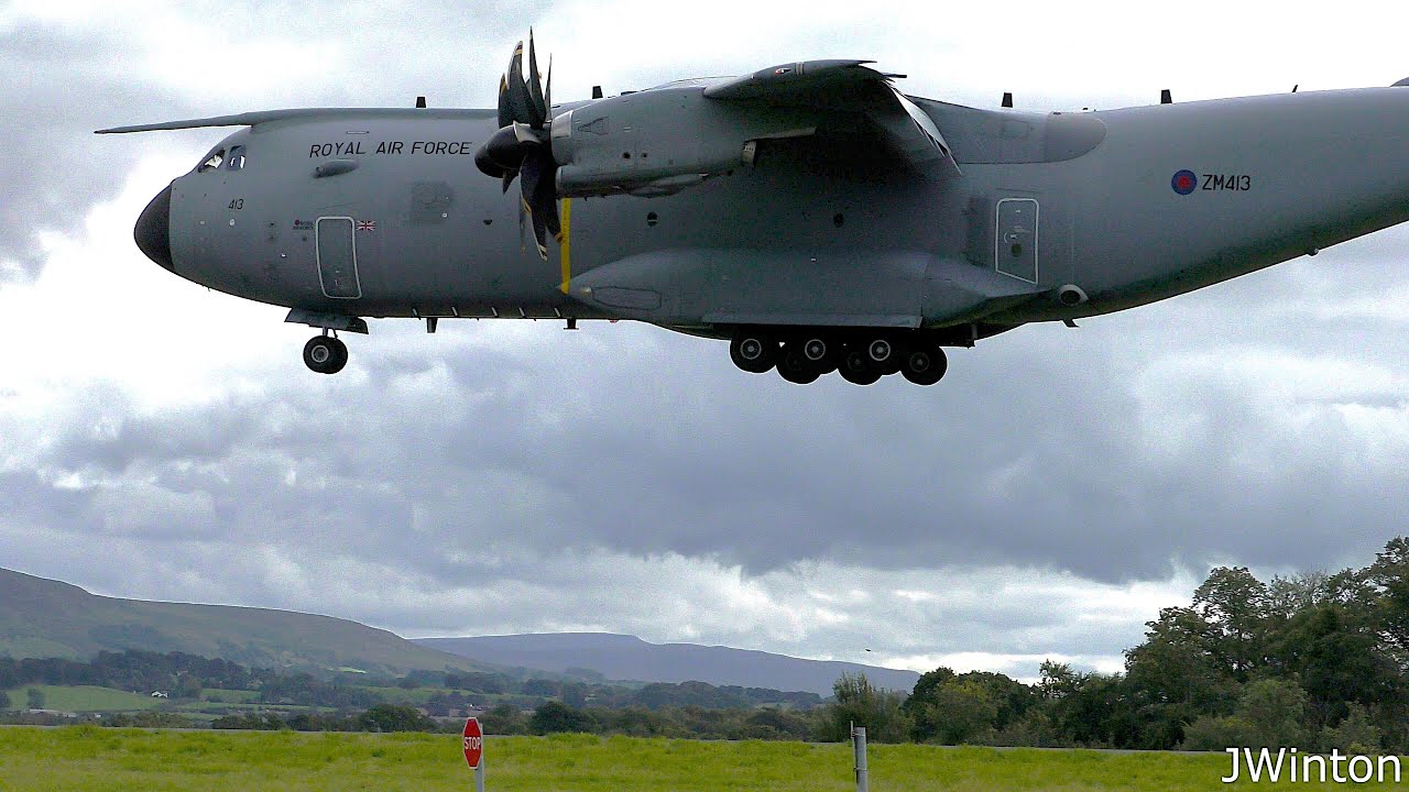 Cobra Warrior 2025 | TACTICAL RAF Airbus A400 Atlas ZM413 landing