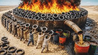 Oil Extraction Process From Used Tires | Extreme Recycling Factory Process