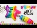 RAINBOW STAR polymer clay tutorial /  Estrella arcoiris de arcilla polimérica