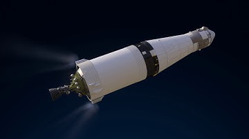 Saturn V rocket launching 3D animation