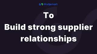 Unlock Better Supplier Deals with ProQsmart's Strategic Sourcing!