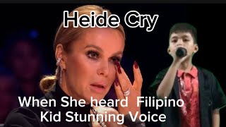 America’s Got Talent  Heide Cry  When She Heard Filipino Kid Stunning Voice