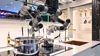 Moley Robotic Kitchen cooks Penne \& Mushroom Alfredo at @GitexTechWeek