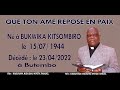 Culte de consolation du défunt Révérend Pasteur KABUYAYAKISUGHU KYOTA Fanuel