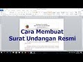 Cara Membuat Surat Undangan yang Rapi