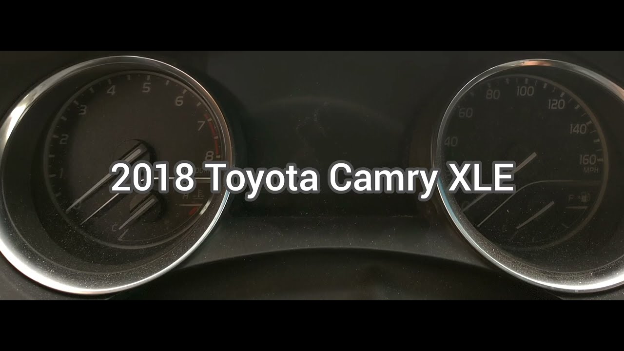 Toyota - Camry - 2018 - XLE: Gauge Cluster Startup Sequence