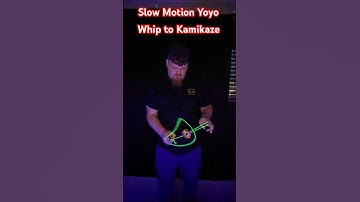 Slow Motion Yoyo(#17) Whip to Kamikaze #yoyo #skills #yoyotricks #slowed #fyp #neon #trend #trending
