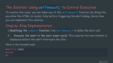 How to Show HTML Elements Before an Alert Dialog in JavaScript