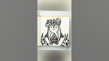 Penguin Doodle Creative YouTube Doodle Art | Time-Lapse Drawing for Inspiration” #penguin in