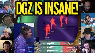 Valorant Streamers React To EG DGZ INSANE TRIPLE COLLAT  Against C9 In VCT