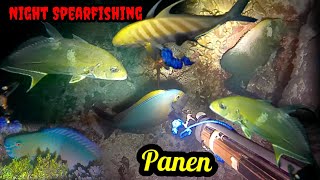 Night Spearfishing, Panah Ikan Malam Hari Series 0101, Panen, Panen, Panen