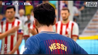 FIFA 18 Remake: LIONEL MESSI AMAZING FREE KICK VS OLYMPIAKOS  - By Pirelli7