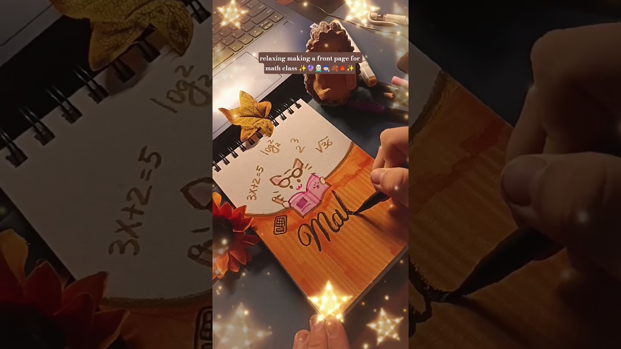 relaxing making a front page for math class 