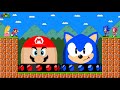 What happens when mario presses the ultimate sonic  mario switch in super mario bros