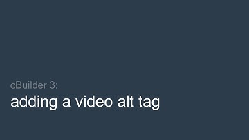 Adding A Video Alt Tag