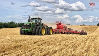 620 hp John Deere 9620R Tractor Seeding at 9.5 mph