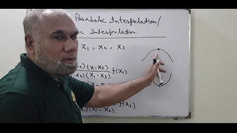 Quadratic Interpolation / Successive Parabolic Interpolation (Dr  Anjum Pervaiz Bukhsh)