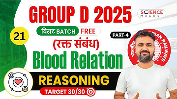 Class-21| Reasoning Blood Relation | Railway Group D 2025 विराट Batch | Vikas Sir #विराट_Batch