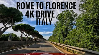 Rome to Florence Drive in 4K | Sped-Up Motorway & Countryside POV 🇮🇹