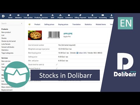 Tutorial 12 - EN - Stocks in Dolibarr ERP CRM