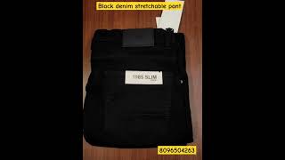 Black Denim Stretchable Jeans Pant For Mens