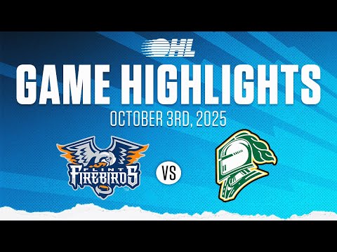 OHL Highlights Flint Firebirds London Knights Oct 3 2025