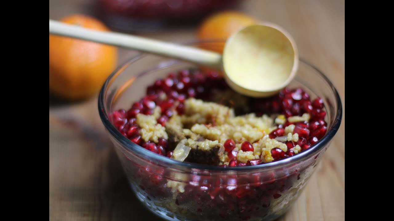 Persian Saffron Rice with Pomegranates YouTube