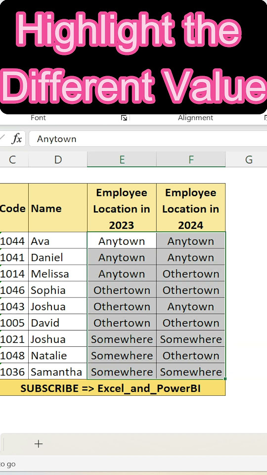 highlight-different-values-in-two-columns-with-ctrl-exceltech