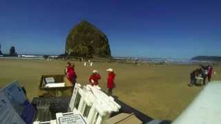Haystack Rock Awareness Program Sand Castle Day Timelapse