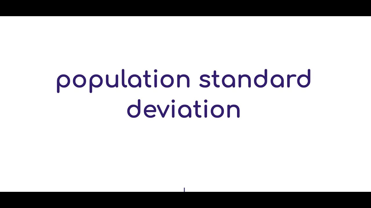 Population Standard Deviation Calculation - YouTube