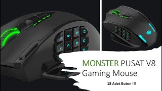 Monster Pusat V8 Gaming Mouse | Detaylı İnceleme