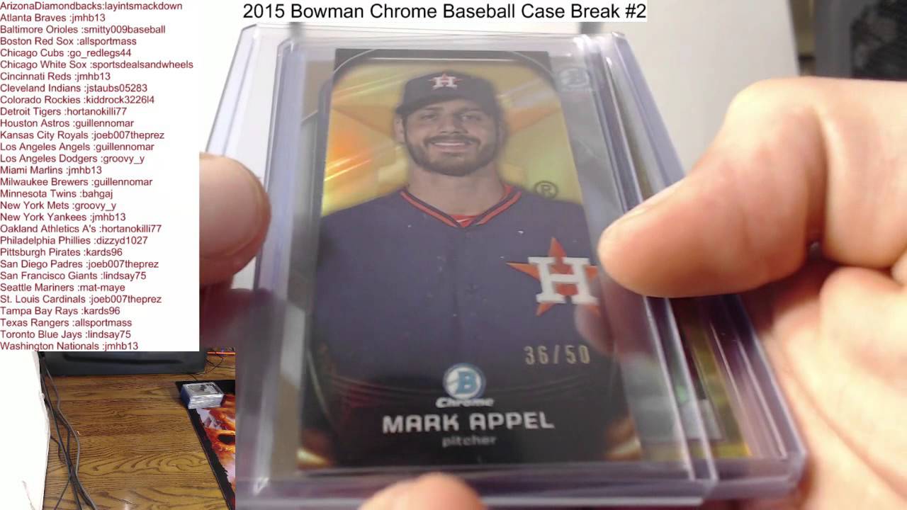 2015 Bowman Chrome Baseball Case Break 2 Full Recap 9/19/15 YouTube
