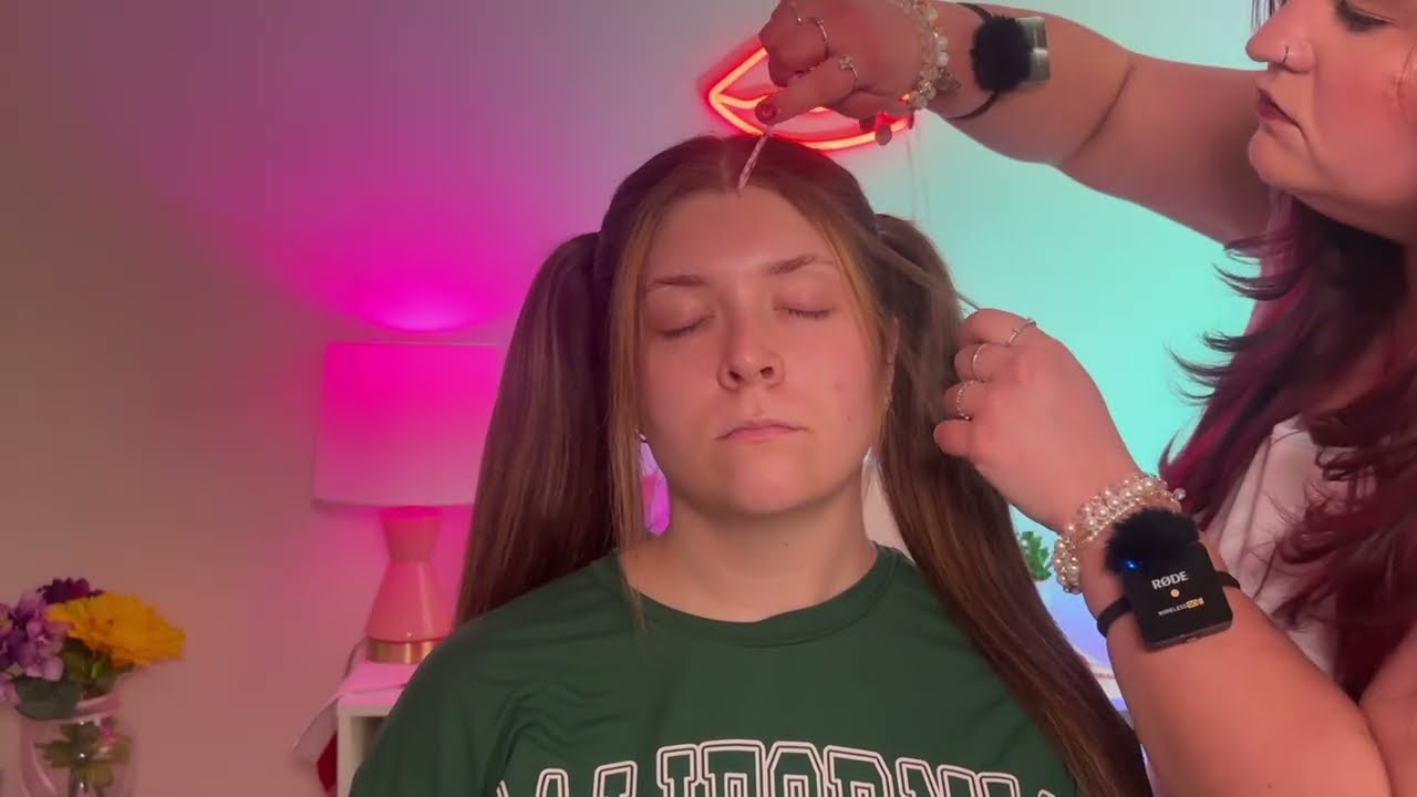 ASMR Pigtail Hair Play | Perfectionist Styling + Close Personal Attention 