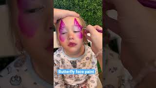 Cute Butterfly Face Paint | Spring Face Painting Designs #Shorts #Facepainting #Facepaint #Cute #Art