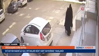 Arkadaşinin Evi̇ni̇ Soyan Kadin İle Suç Ortaklari Kent Kart Sayasi̇nde Yakalandi.