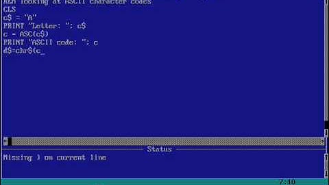 07 Using ASCII codes
