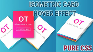 Isometric Card Effect on Hover Pure Css