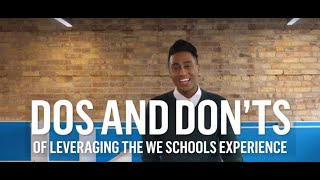 Leveraging Your WE Schools Education in The Workforce - Backpack To Briefcase
Have you participated in a #WEschools program? Find out how to use the knowledge and skills developed there to get the job you want! This #WorkplaceWednesday video is made possible by Cadillac Fairview
About WE:
WE is an organization that brings people together and gives them the tools to change the world. A unique family of organizations, WE is made up of WE Charity, empowering change with resources that create sustainable impact, and ME to WE, a social enterprise that creates socially conscious products and experiences that allow people to do good through their everyday choices. The celebration of that change happens at WE Day – inspiring stadium-sized life changing events that take place around the world. A movement of 3.4 million young people supporting 2,500+ local and global causes, we’ve provided more than 1 million people with clean water and built 1,000 schools and schoolrooms overseas, giving more than 200,000 children access to education. WE was founded more than 20 years ago by humanitarians, activists and social entrepreneurs, brothers Craig and Marc Kielburger.
Join the WE movement today at https://www.we.org
Follow on Social:
Instagram - https://www.instagram.com/wemovement/
Twitter - https://twitter.com/wemovement
Facebook - https://www.facebook.com/WEmovement/
Subscribe To Our YouTube Channel - https://www.youtube.com/WEMOVEMENT
Shop with Impact - https://shop.metowe.com Leveraging Your WE Schools Education in The Workforce - Backpack To Briefcase