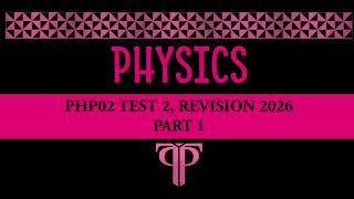 PHP02 Test 2 Revision 2026 Part 1