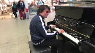 Video thumbnail of "JERRY LEE PLAYS HOW GREAT THOU ART HYMN ON PIANO - By Terry Miles"
