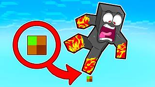 SOBREVIVI 100 DIAS EM UM BLOCO 0,0001% DE TAMANHO NO MINECRAFT