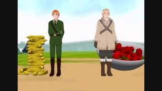 [MMDxAPH] The Englishman Who Went Up the Hill and Came Down with All the Bananas