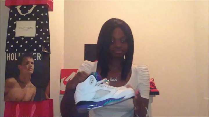 **Soledream Women AAA Air Jordan (5) White/Black "Grape" DOPE pickup + on foot review**