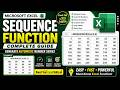 SEQUENCE Formula in Excel  | Automatic Number Series in Excel | Sequence Function In Excel in Hindi