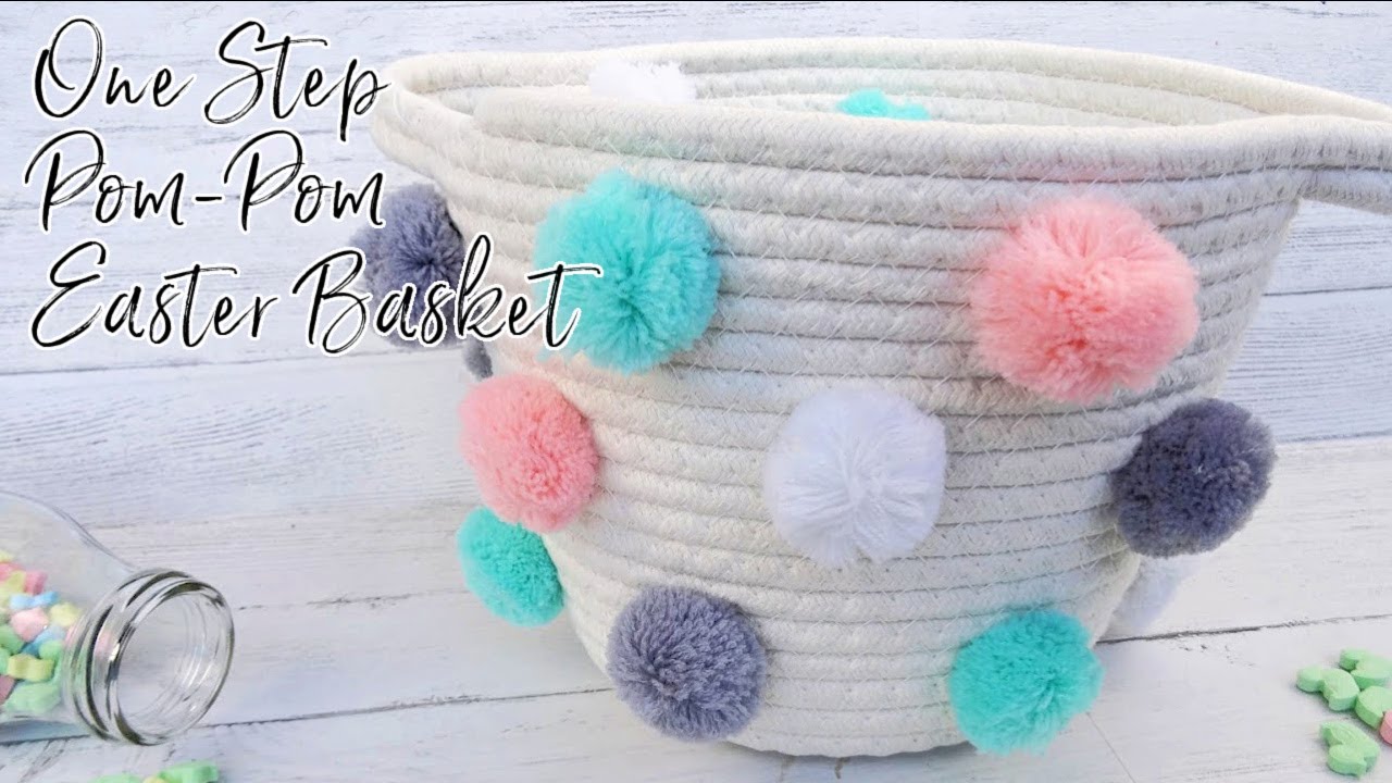 One Step PomPom Easter Basket YouTube