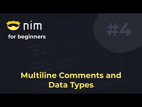 Nim for Beginners #4 Multiline Comments and Data Types