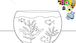 Aquarium Coloring Pages For Kids - Aquarium Coloring Pages